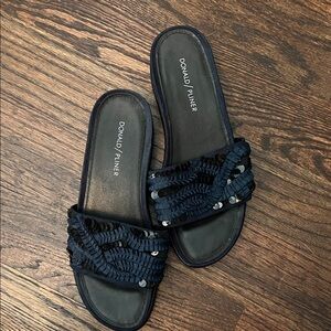 Donald Pliner Dark Blue Embellished Sandals